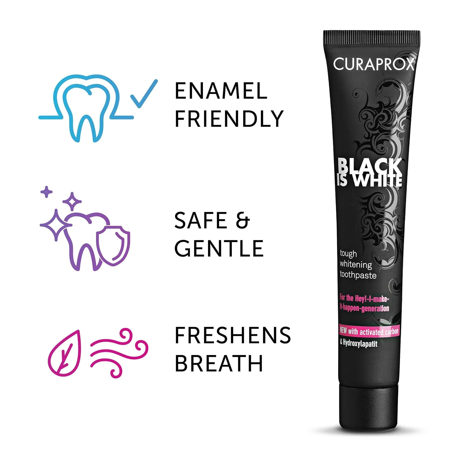 Curaprox CS 5460 Toothbrush Ultra-Soft Pack of 2 and Be You Toothpaste 90ml (Black) (3 Items in the set) - Image 5