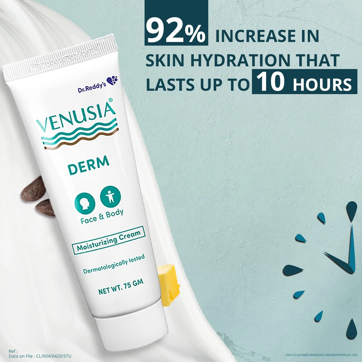 Dr Reddys Venusia Baby Intensive Moisturizing Cream For Dry and Ultra dry Skin Contains Cocoa Aloe Mango & Shea Butters | 75 gm and Venusia Derm Moisturing Cream 75 g - Image 4