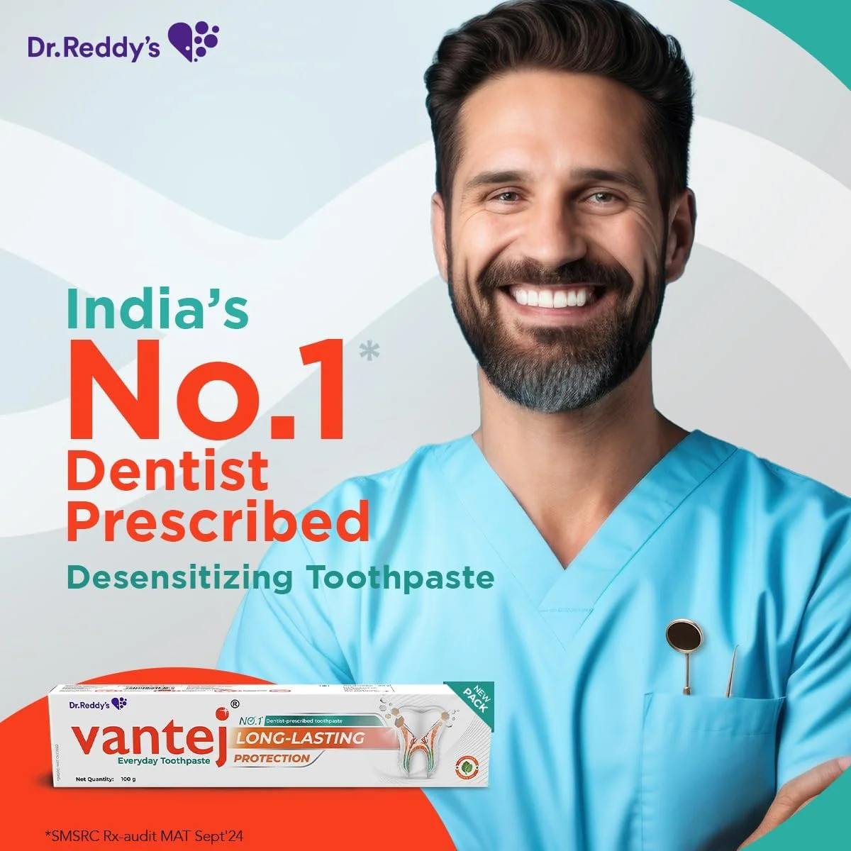 Vantej Toothpaste For Sensitive Teeth 50G Aqua Advanced Protection Mouthwash For Rapid Sensitivity Pain Relief In 3 Days 100 ml - Image 4