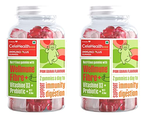 Celehealth Kidz Immuno Plus - 30 Gummies | Pink Guava with Wellmune Vitamin C & Zinc to support body's defence and immunity (Pack of 1) - Image 11
