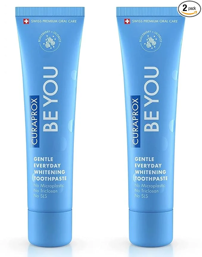 Curaprox BeYou Toothpaste 60ml - Gentle Everyday Whitening Toothpaste - SLS Free Microplastic Free Triclosan Free Fluoride Toothpaste (Blue) - Image 9