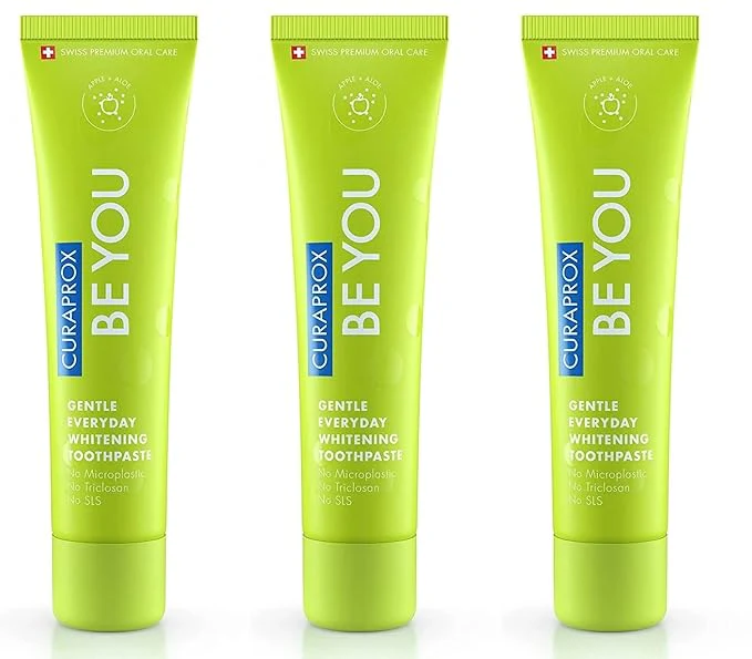 Curaprox BeYou Toothpaste 60ml - Gentle Everyday Whitening Toothpaste - SLS Free Microplastic Free Triclosan Free Fluoride Toothpaste (Green) - Image 9