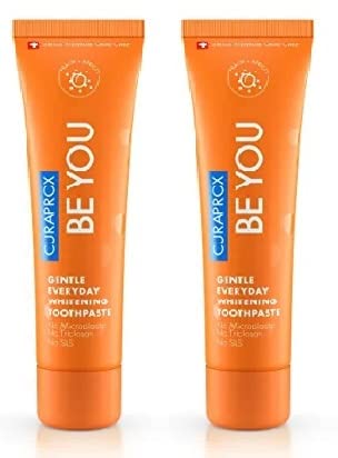 Curaprox BeYou Toothpaste 60ml - Gentle Everyday Whitening Toothpaste - SLS Free Microplastic Free Triclosan Free Fluoride Toothpaste (Orange) - Image 8