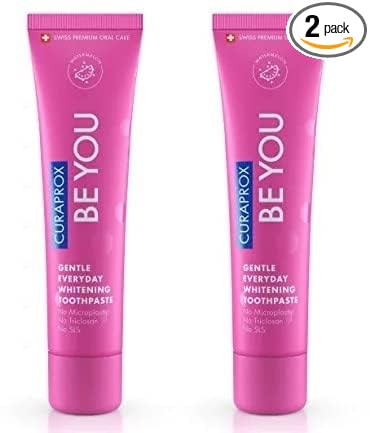 Curaprox BeYou Toothpaste 60ml - Gentle Everyday Whitening Toothpaste - SLS Free Microplastic Free Triclosan Free Fluoride Toothpaste (Pink) - Image 9