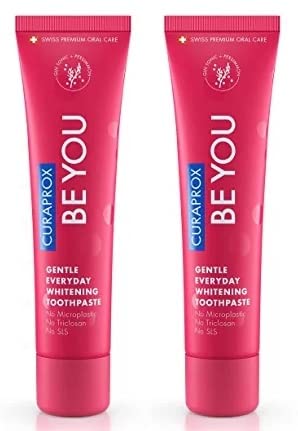 Curaprox BeYou Toothpaste 60ml - Gentle Everyday Whitening Toothpaste - SLS Free Microplastic Free Triclosan Free Fluoride Toothpaste (Red) - Image 8