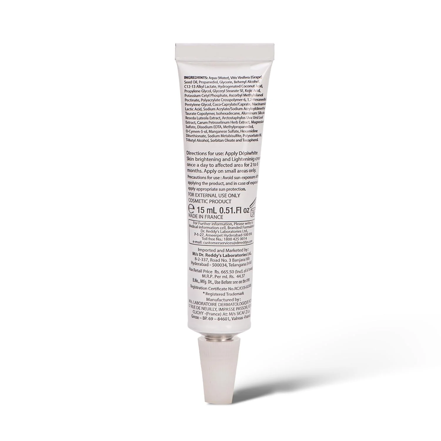 Dr Reddy's Depiwhite Advanced Skin Radiance Cream with Phosphatase Activators help Reduces Dark Spots help Improves Complexion Sustained Results No Hydroquinone and Steroids 15ml - Image 2