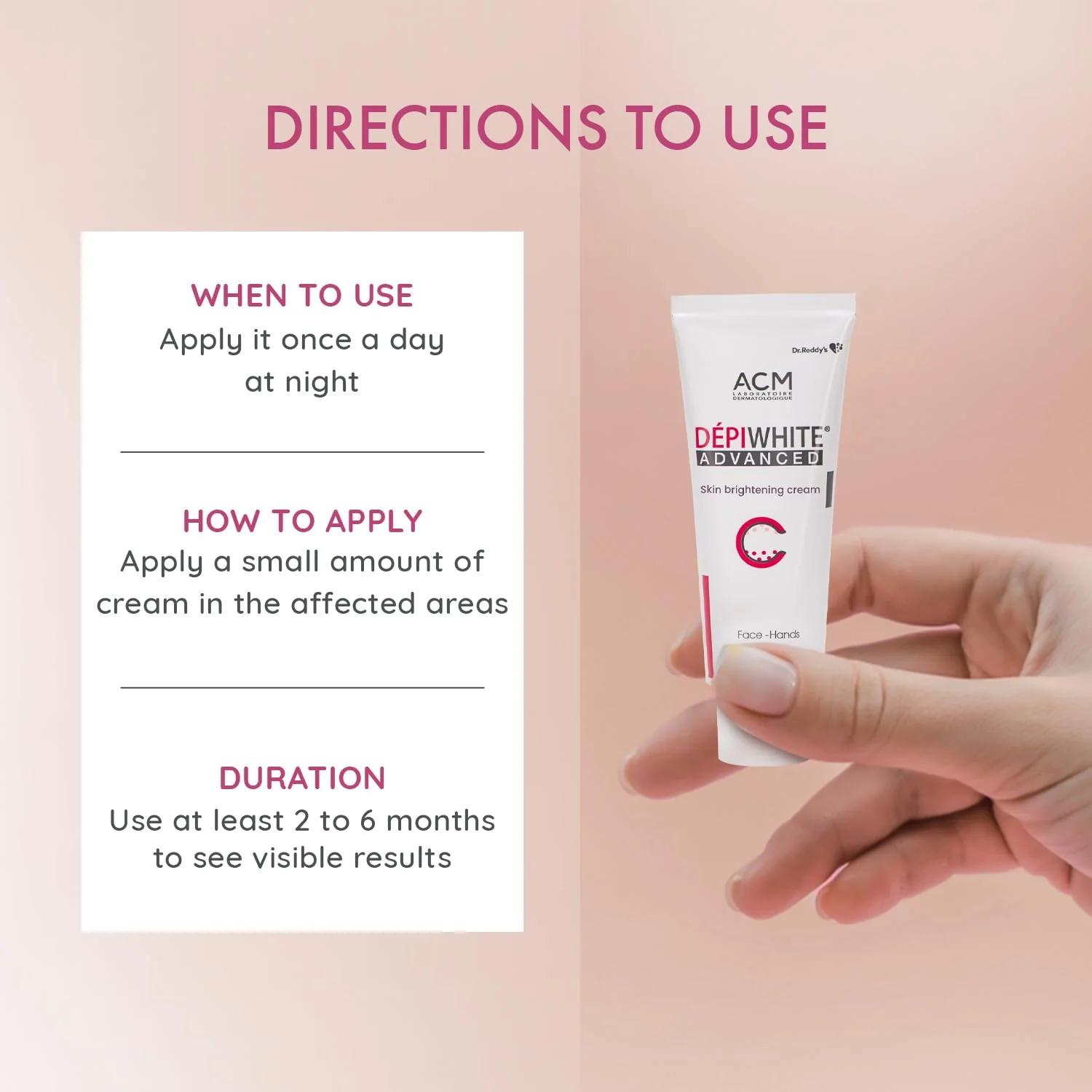 Dr Reddy's Depiwhite Advanced Skin Radiance Cream with Phosphatase Activators Help Reduces Dark Spots Helps Improves Complexion Sustained Results No Hydroquinone and Steroids 40ml - Image 8