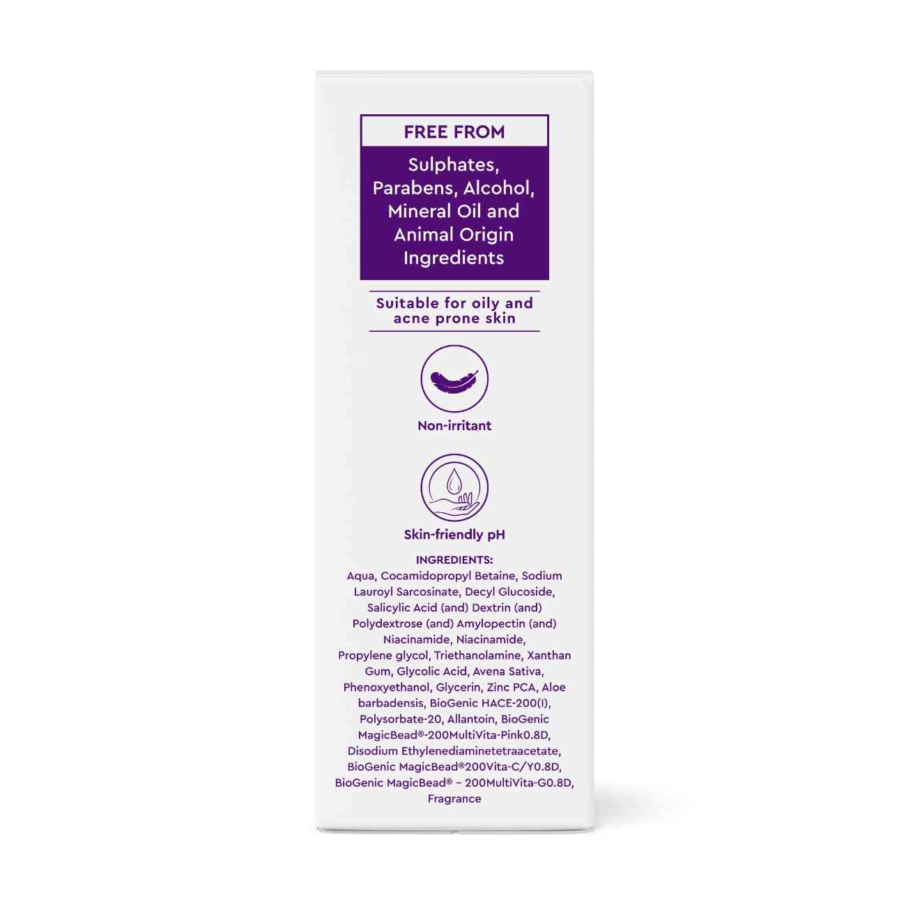 Dr. Reddy's Venusia Acne Facewash | Sebum Control & Hydrating Formula | Clears Acne-marks & Inhibits acne-causing bacteria | Enriched with encapsulated Salicylic Acid,  Glycolic Acid, Ceramide - Oat - HA Complex | Oily & Acne-Prone Skin | 75g - Image 4