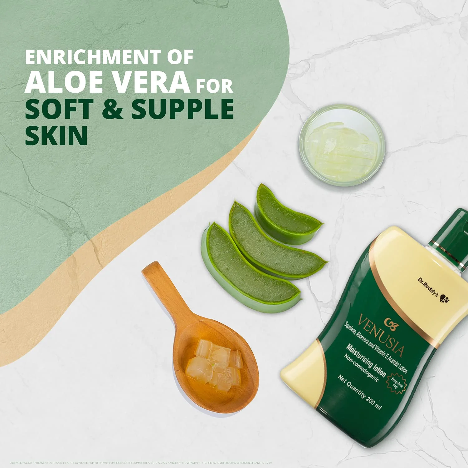 Dr. Reddy's Venusia Moisturizing Lotion With Aloe Vera, Vitamin E & Squalene,Smooth & Moisturized Skin,200 ML - Image 5