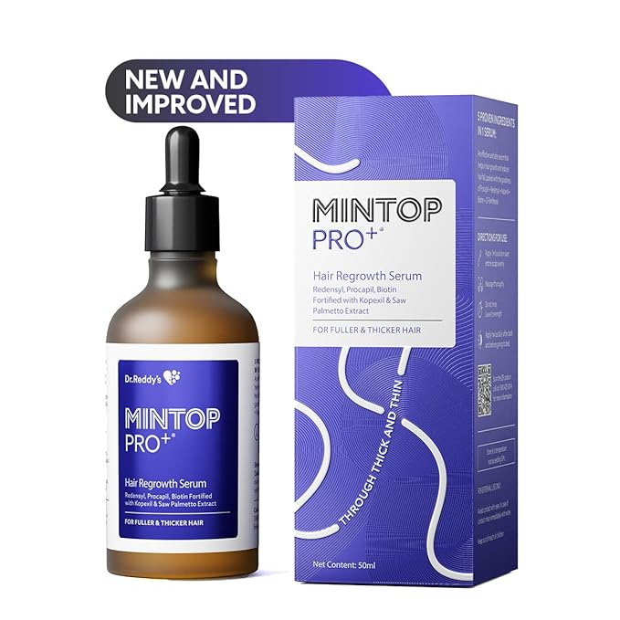 Mintop Pro Plus| Hair Regrowth Serum by Dr Reddys|Fortified with Redensyl Procapil Biotin and Copexil| Proven Hair Fall Control| Scalp Nutrition| 50 Ml