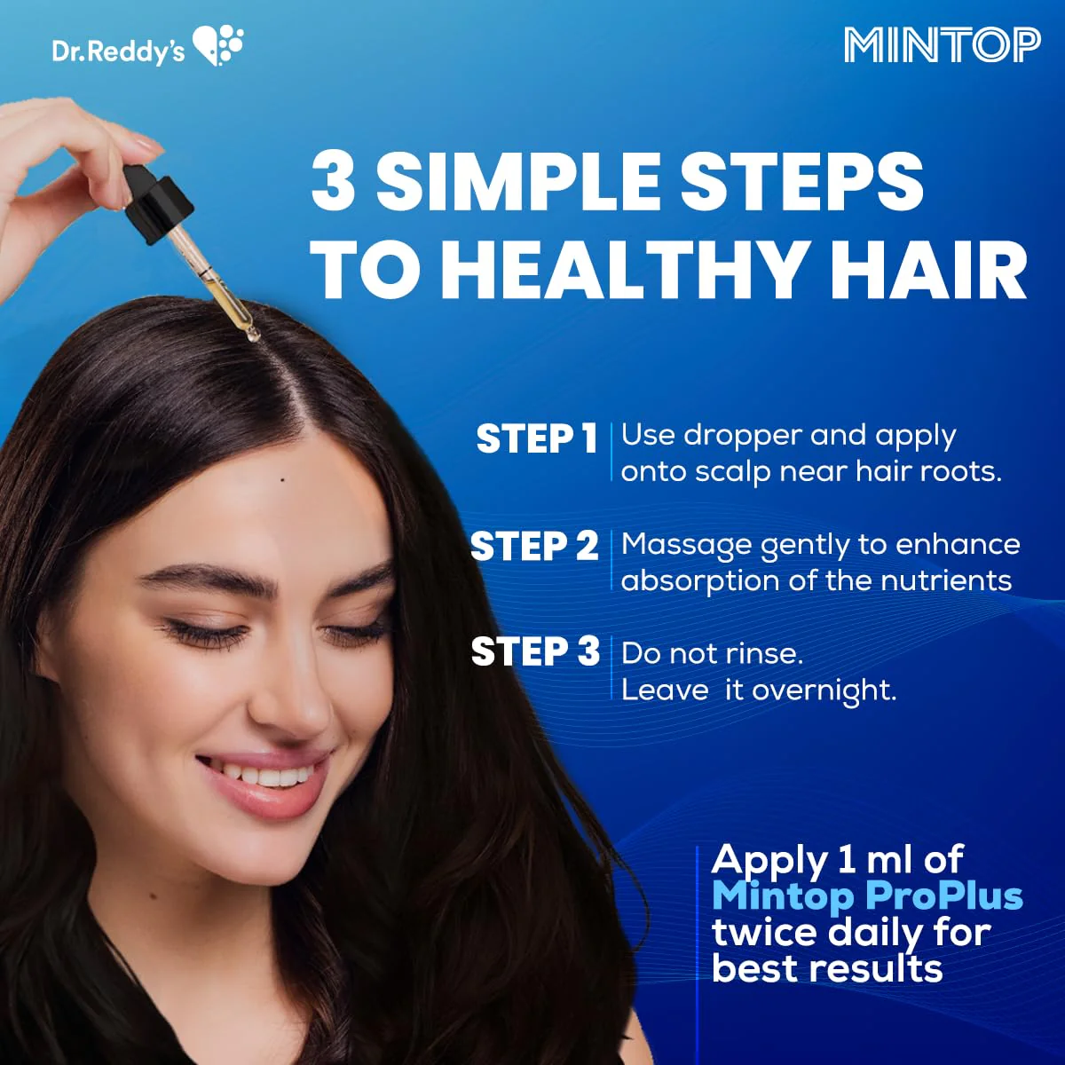 Mintop Pro Plus| Hair Regrowth Serum by Dr Reddys|Fortified with Redensyl Procapil Biotin and Copexil| Proven Hair Fall Control| Scalp Nutrition| 50 Ml - Image 10