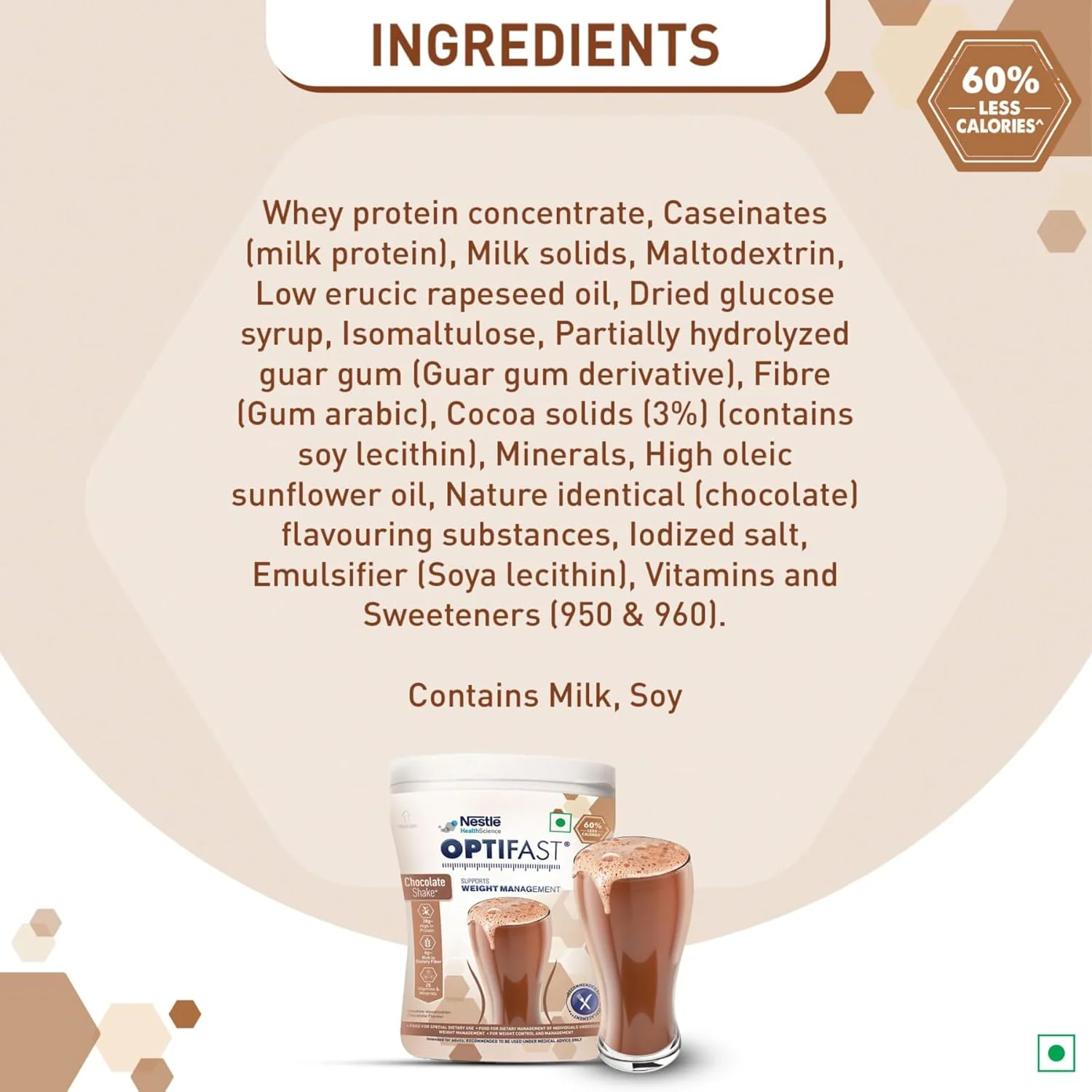 OPTIFAST Weight Management ShakeChocolate FlavourLow Gi FormulaScientifically Designed Weight Loss DietMeal Replacement Shake For Weight Loss400g Pet Jar - Image 3