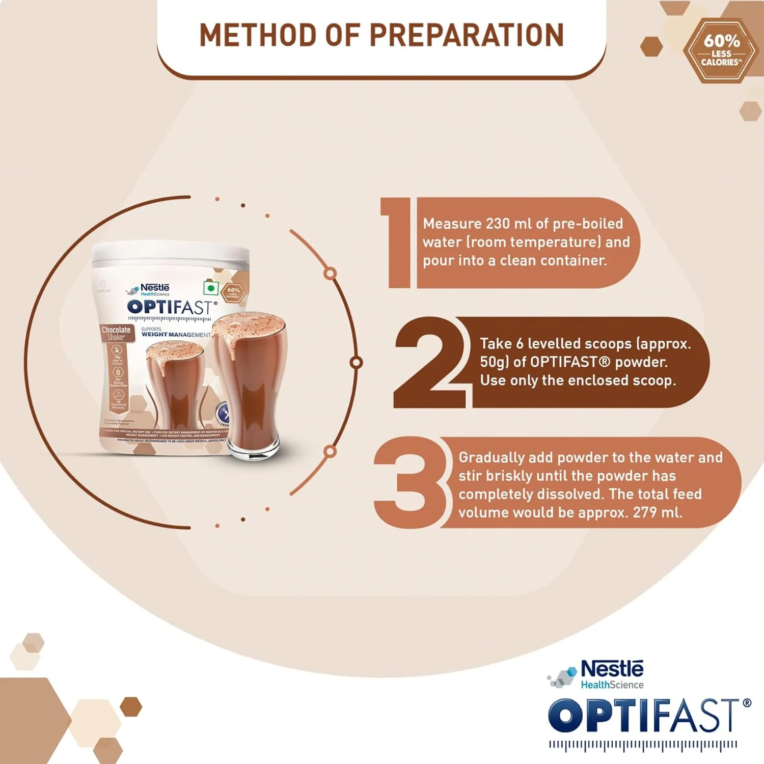 OPTIFAST Weight Management ShakeChocolate FlavourLow Gi FormulaScientifically Designed Weight Loss DietMeal Replacement Shake For Weight Loss400g Pet Jar - Image 4