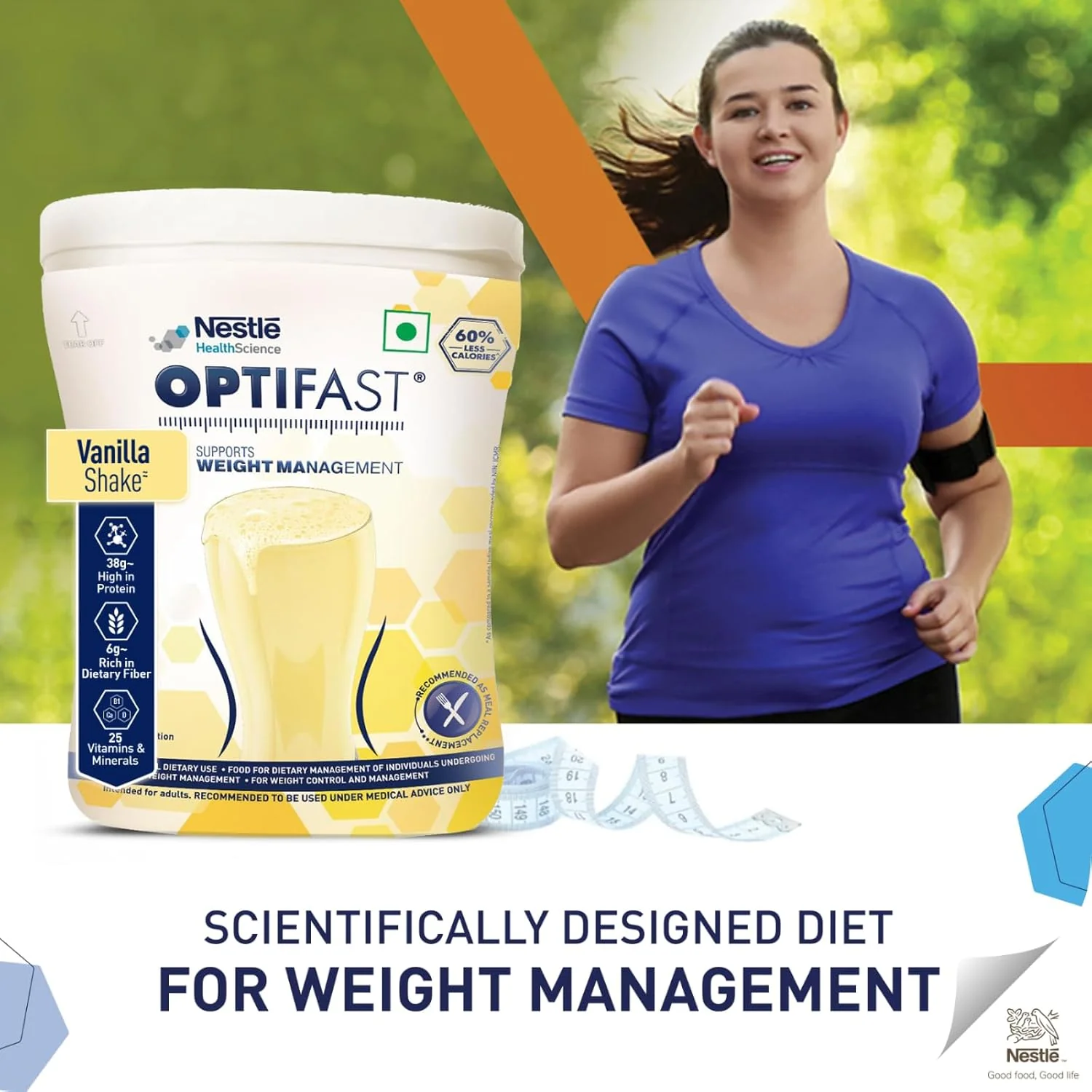 Nestle Optifast Weight Management ShakeVanilla FlavourLow Gi FormulaScientifically Designed Weight Loss DietMeal Replacement Shake For Weight Loss400G Pet Jar - Image 7