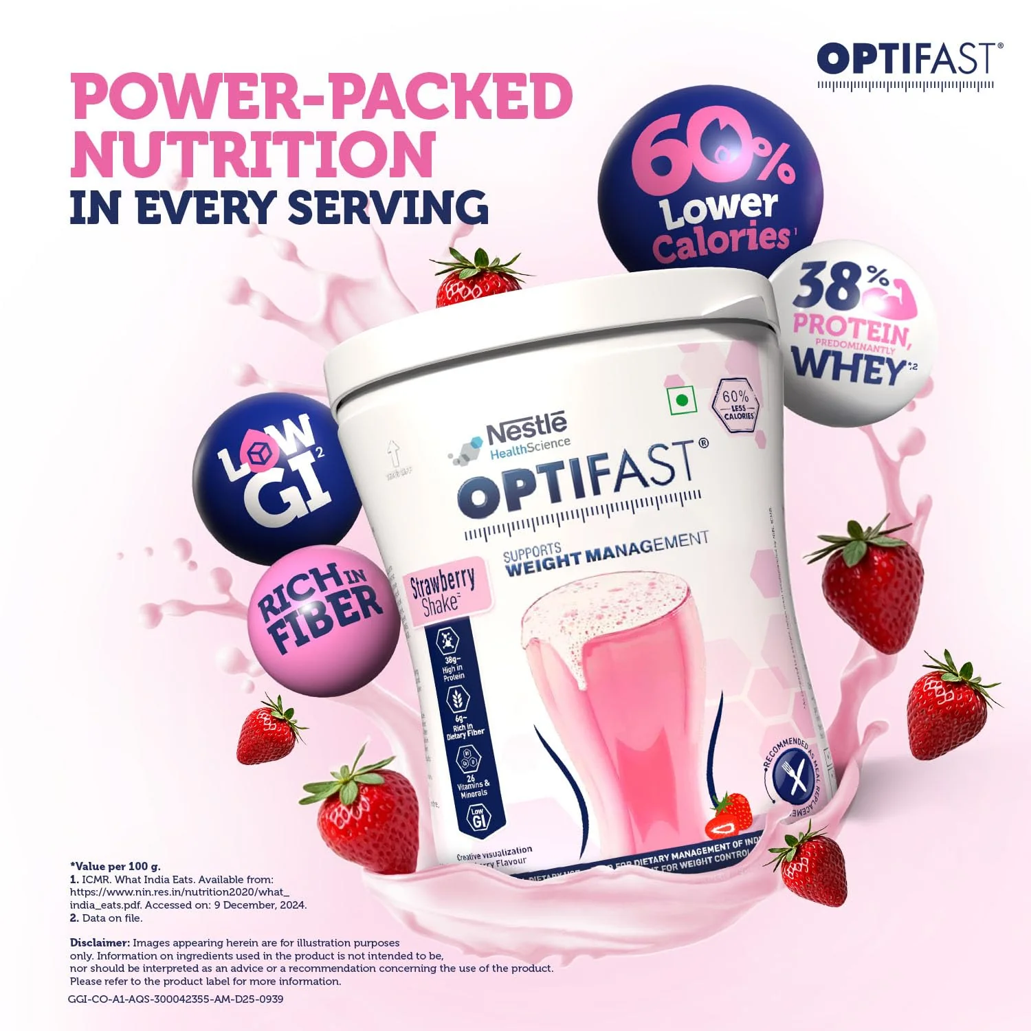 Optifast Weight Management Shake | Strawberry Flavour | Scientifically Designed Weight Loss Diet | Meal Replacement Shake for Weight Loss | 400g Jar - Image 4