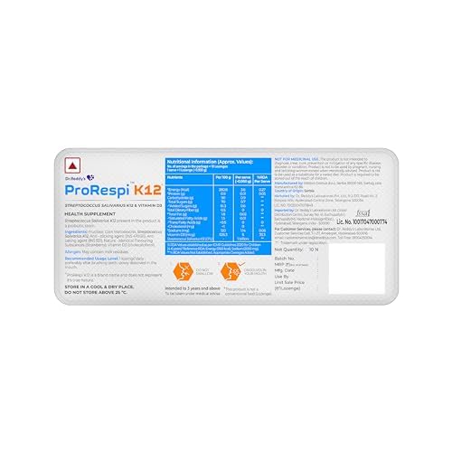 ProRespi K12 Streptococcus Salivarius K12 1 Billion CFU Strip of 10 tablets x 3 Strips in a pack | Pack of 30 Tablets - Image 9