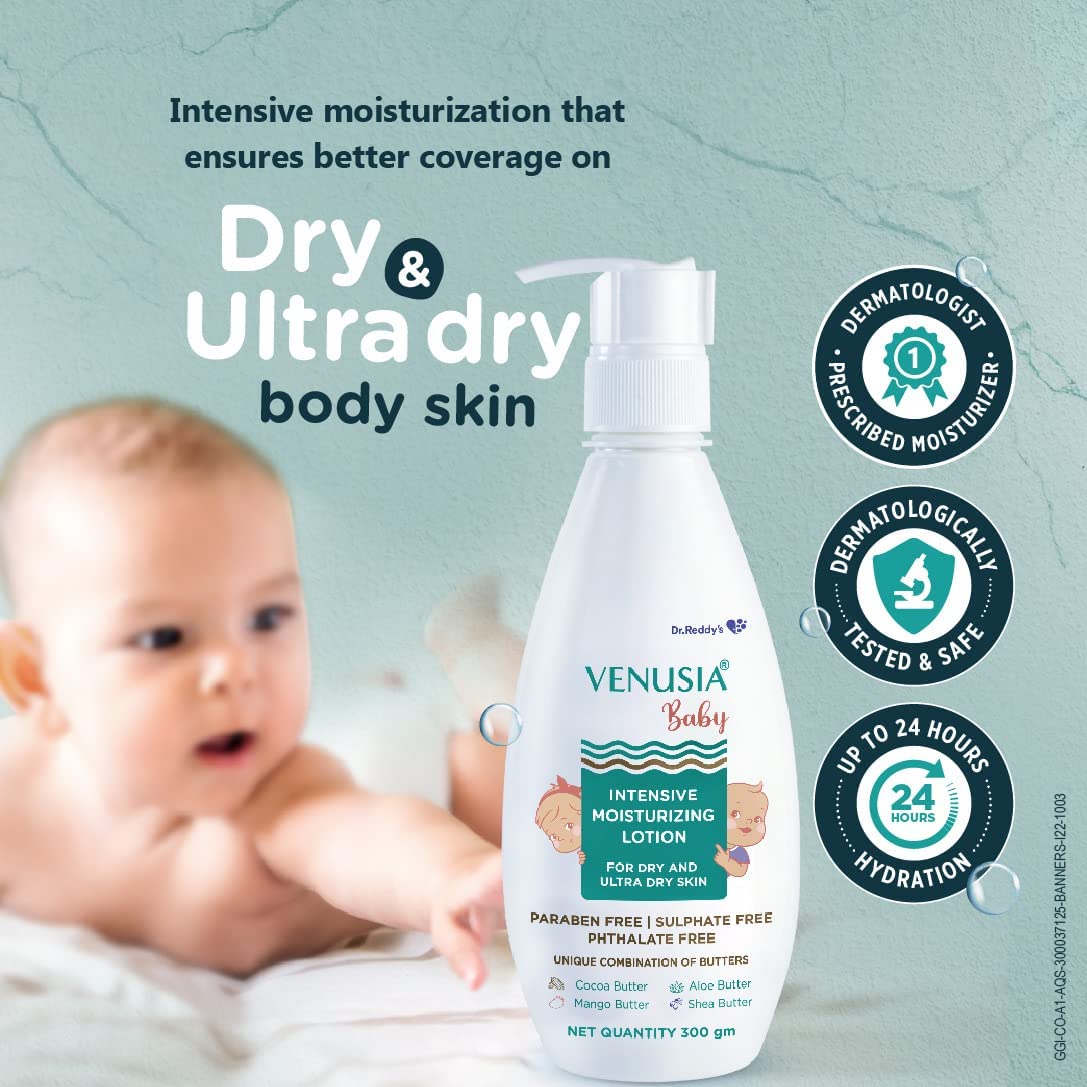Dr. Reddy's Venusia Baby Intensive Moisturizing Lotion, provides soft and smooth skin, 300 GM - Image 8
