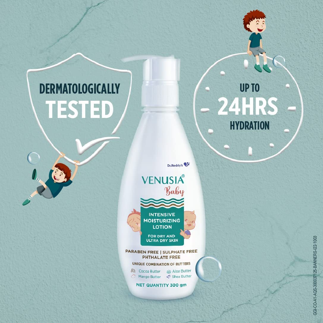 Dr. Reddy's Venusia Baby Intensive Moisturizing Lotion, provides soft and smooth skin, 300 GM - Image 9