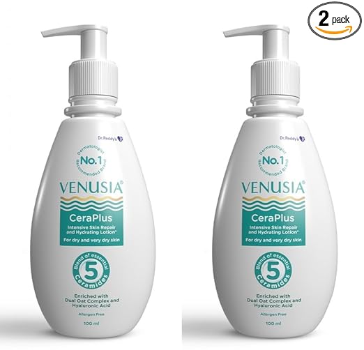 Venusia Ceraplus Lotion for Dry Skin 5 Essential Ceramides for Deep moisturization barrier repair I With Oat oil oat extract Hyaluronic Acid I Fragrance free body lotion I100ml - Image 7