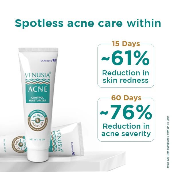 Dr. Reddy's Venusia Acne lotion by Dr. Reddy's |Non-comedogenic & Oil free lotion | Sebum control | Easy to Apply and Quick absorption | 75gm - Image 3