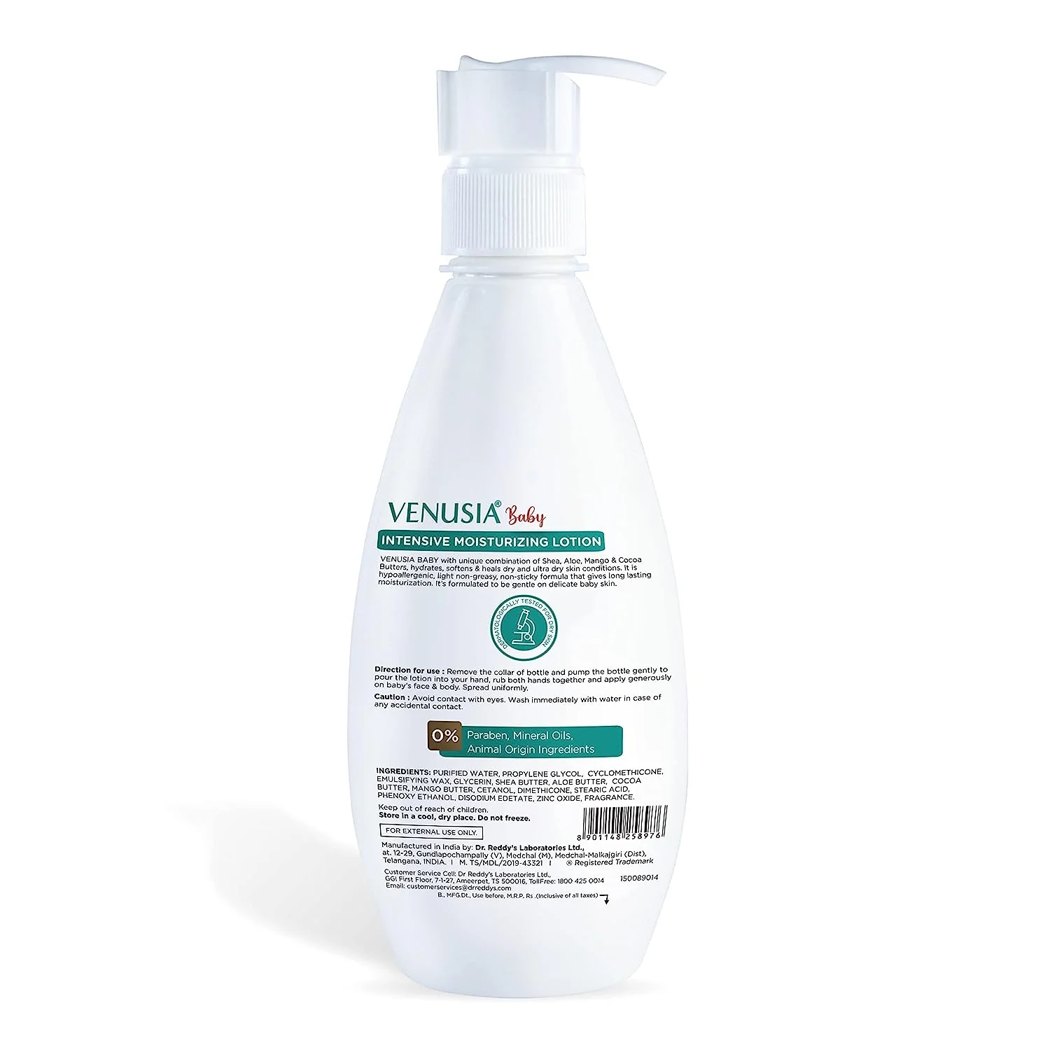 VENUSIA Dr Reddy's Venusia Baby Intensive Moisturizing Lotion for Dry and Ultra Dry Skin Contains Cocoa, Aloe, Mango & Shea Butters | 300g - Image 10