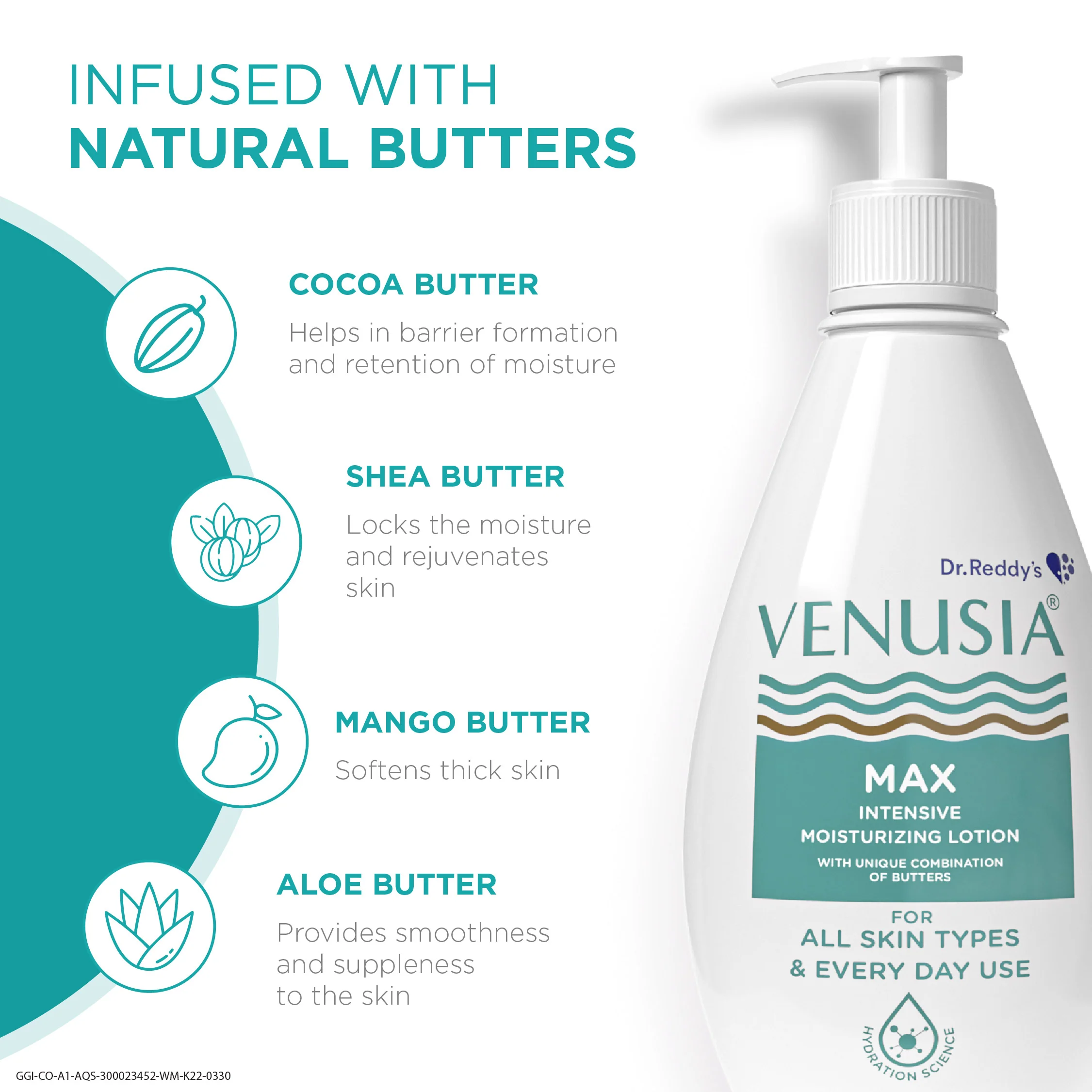 Dr. Reddy's Venusia Max Intensive Moisturizing Lotion, 500 GM & Venusia Moisturizing Bathing Bar 75 GM - Image 4