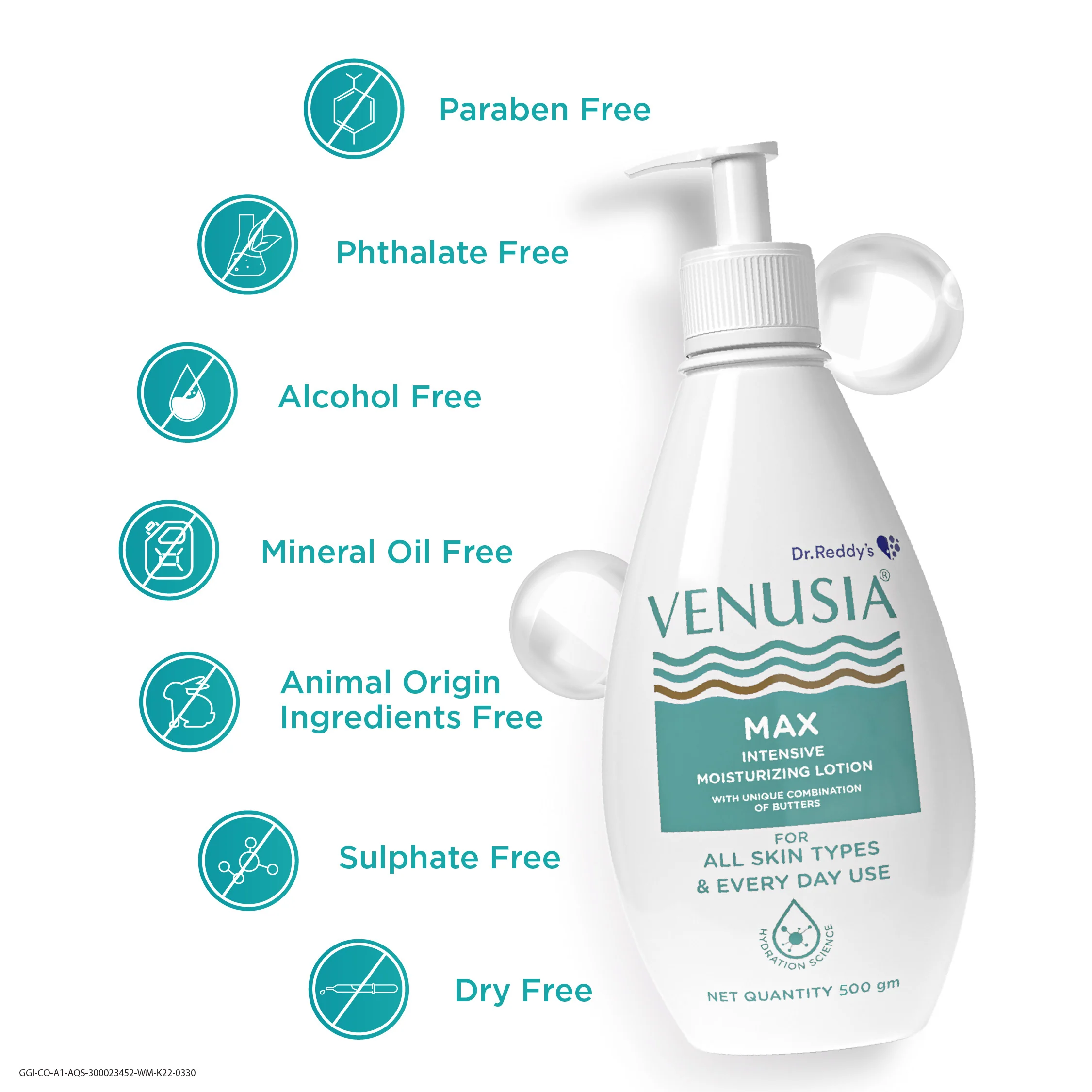 Dr. Reddy's Venusia Max Intensive Moisturizing Lotion, 500 GM & Venusia Moisturizing Bathing Bar 75 GM - Image 5