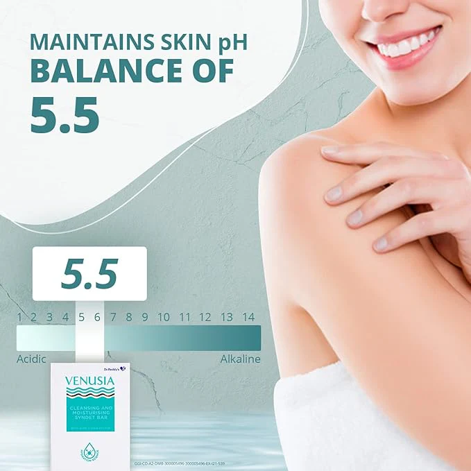 Dr. Reddy's Venusia Moisturizing Bathing Bar 75 gm and Venusia Max Cream Paraben Free 150 gm,For Dry Skin, For Everyday Use, Repairs Dry Skin, Soft and Smooth Skin, Moisturized and Hydrated Skin (Combo) - Image 9