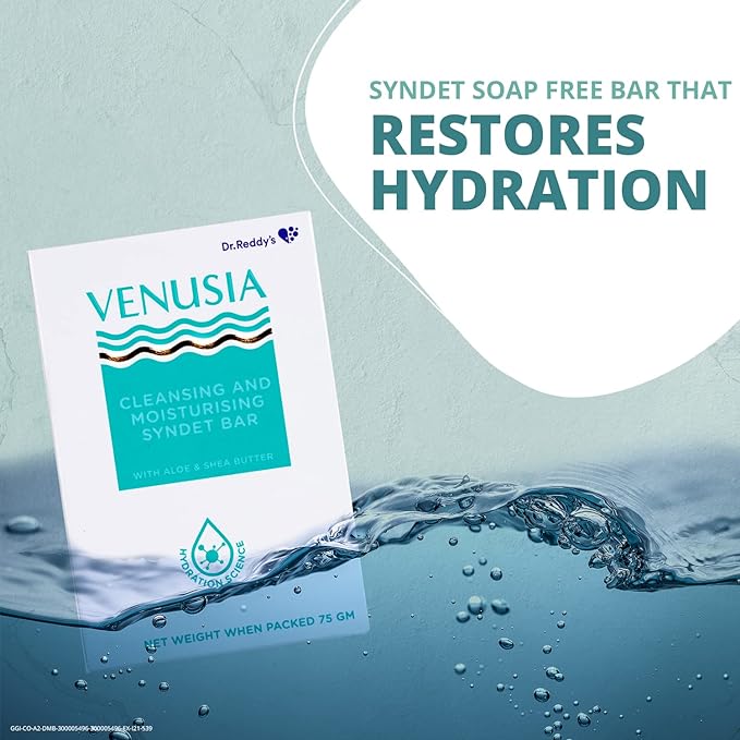 VENUSIA Dr. Reddy's Max Intensive Moisturizing Lotion, 300g & Moisturizing Bathing Bar, Syndet Bar, 75g For All Skin Types, Repairs Dry, Soft & Smooth, Moisturized & Hydrated Skin (Combo) - Image 10