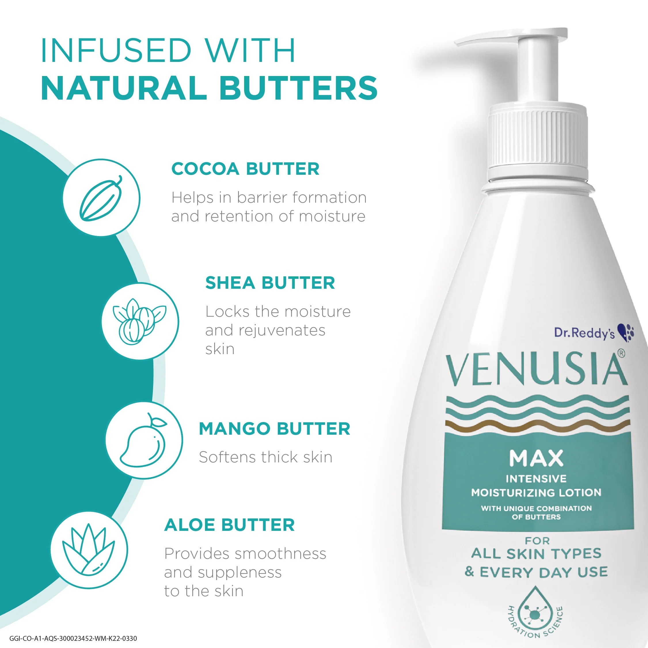 Dr. Reddy's Venusia Max Intensive Moisturizing Lotion  300 GM  and Venusia Moisturizing Bathing Bar 75 GM - Image 4