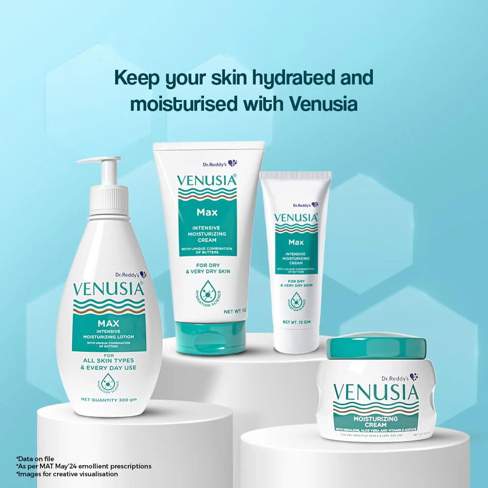 VENUSIA Max Moisturiser For Everyday Use for Dry Skin Contains Shea Butter Mango Butter Aloe Butter & Cocoa Butter. Paraben Free & Non irritant formula Dermat Recommended 75g - Image 7