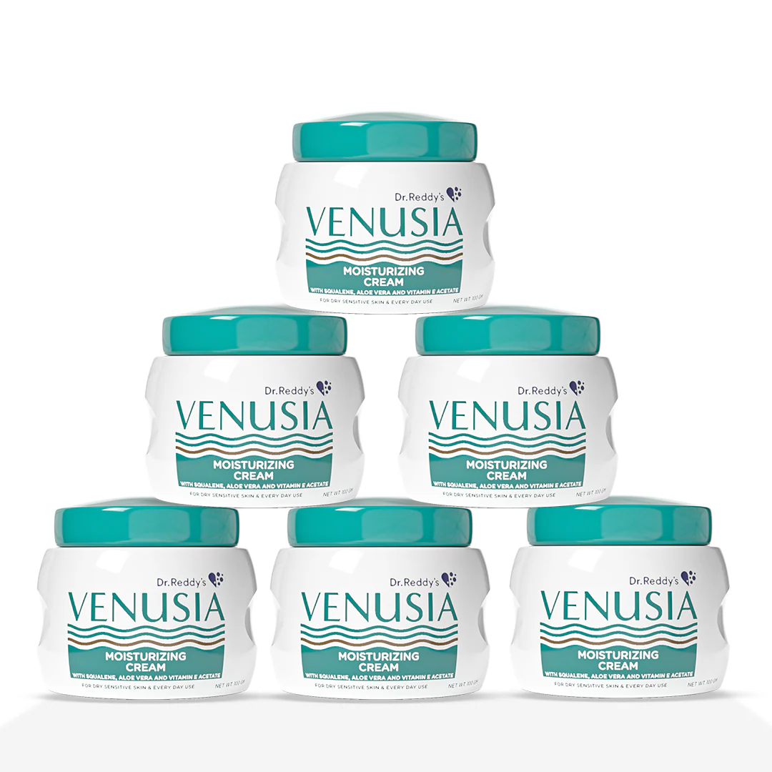 Dr. Reddy's I Venusia Moisturizing Cream IIBody & face cream for dry to very dry skin IWith Aloe Vera, Vitamin E and Squalene I Upto 24 hrs hydration I Non comedogenic, Non greasy, Dermat Recommended I 100g - Image 11