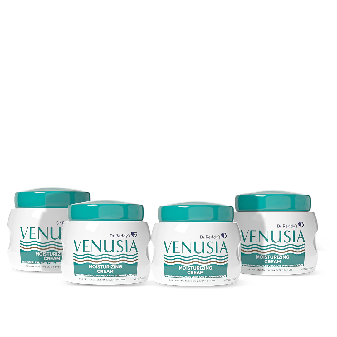 Dr. Reddy's I Venusia Moisturizing Cream IIBody & face cream for dry to very dry skin IWith Aloe Vera, Vitamin E and Squalene I Upto 24 hrs hydration I Non comedogenic, Non greasy, Dermat Recommended I 100g - Image 9