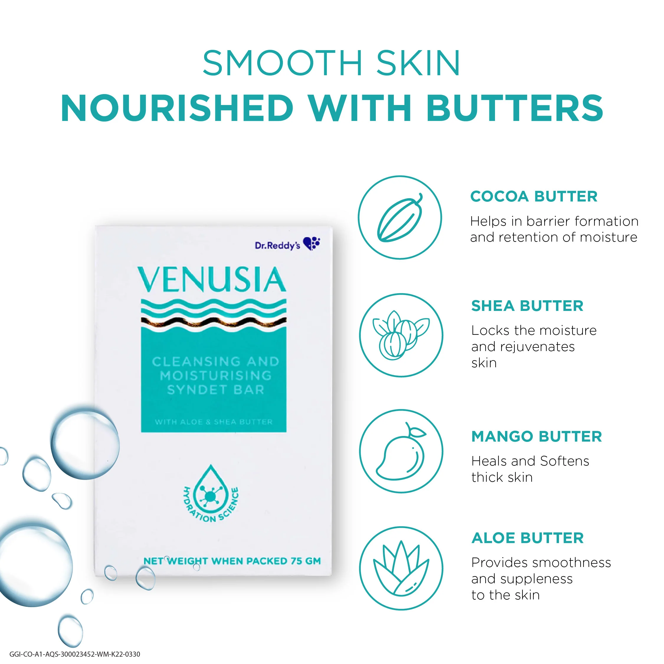 Dr. Reddy's Venusia Moisturizing Cream with Vitamin E  100 GM and Venusia Moisturizing Bathing Bar 75 GM - Image 9